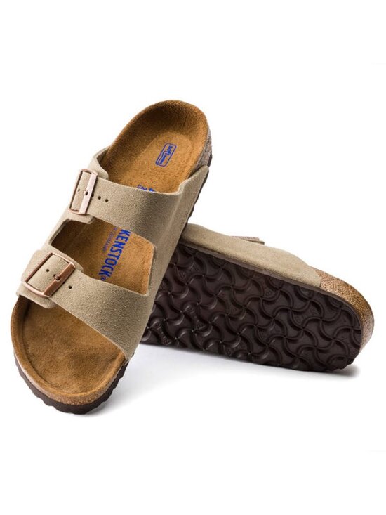 Birkenstock Men Arizona Soft Footbed Suede Sandals in Taupe EU46/US13 main image 5